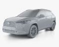 Toyota Corolla Cross Style 2021 3d model clay render