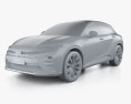 Toyota Crown Sport PHEV RS 2024 3d model clay render