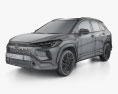 Toyota Corolla Cross HEV 2024 Modello 3D wire render