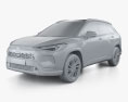 Toyota Corolla Cross HEV 2024 3d model clay render
