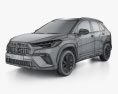 Toyota Corolla Cross HEV GR-Sport 2024 3D 모델  wire render