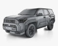 Toyota 4Runner Limited 2024 Modèle 3d wire render