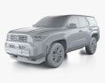 Toyota 4Runner Limited 2024 3D模型 clay render