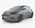 Toyota Yaris GR 2024 3D模型 wire render