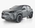 Toyota Yaris Cross hybrid Premiere edition 2024 3D-Modell wire render