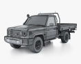 Toyota Land Cruiser Cabina Simple AlloyTray GXL 2024 Modelo 3D wire render