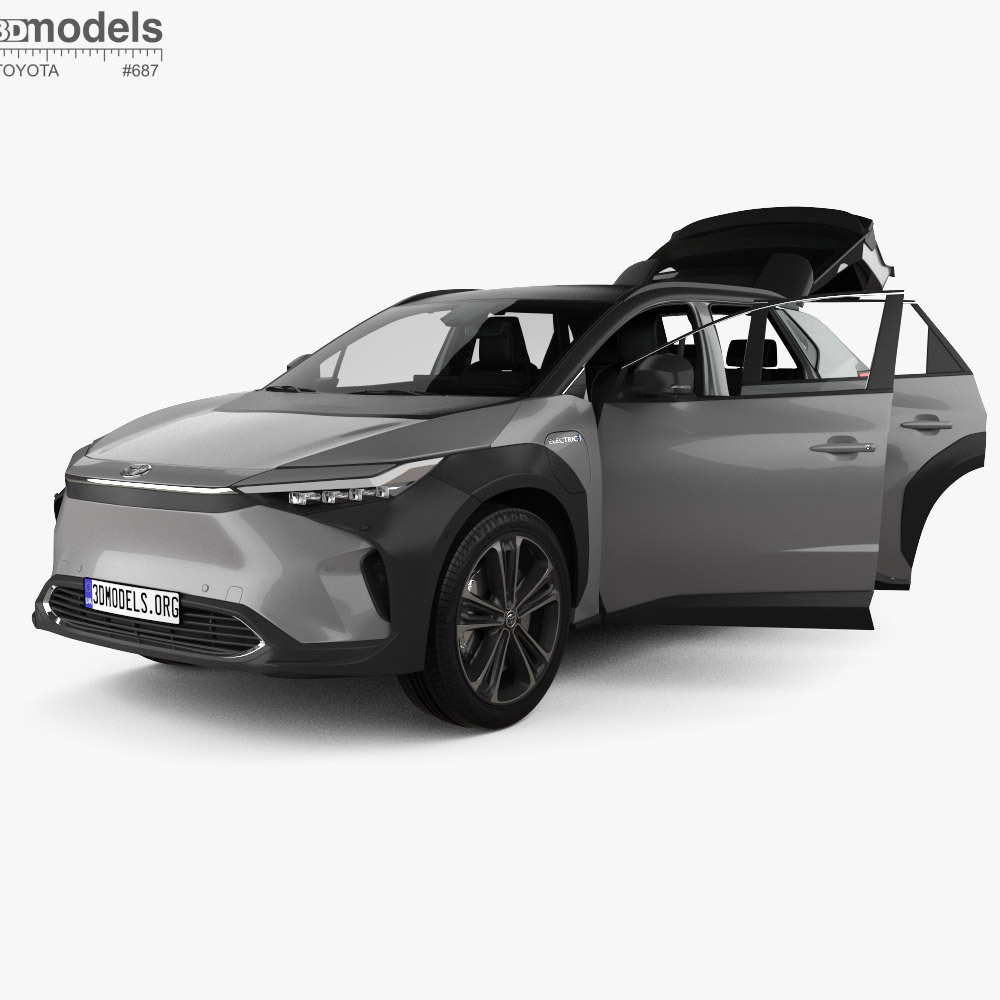Toyota bZ4X with HQ interior 2021 Modèle 3D