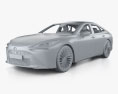 Toyota Mirai with HQ interior 2020 Modello 3D clay render