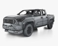 Toyota Tacoma Double Cab Short Bed Limited with HQ interior 2024 3D模型 wire render