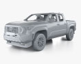 Toyota Tacoma Double Cab Short Bed Limited with HQ interior 2024 3D模型 clay render