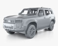 Toyota Land Cruiser Prado 5-door US-spec with HQ interior 2024 Modello 3D clay render