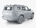 Toyota Land Cruiser Prado 5-door US-spec with HQ interior 2024 3Dモデル