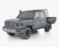 Toyota Land Cruiser Double Cab AlloyTray GXL 2024 3d model wire render