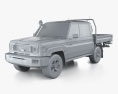 Toyota Land Cruiser 双人驾驶室 AlloyTray GXL 2024 3D模型 clay render