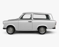 Trabant 601 Kombi 1965 3D 모델  side view