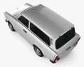 Trabant 601 Kombi 1965 3D模型 顶视图