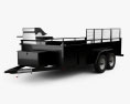 Generisch Utility Car Trailer 2-Achser 2016 3D-Modell