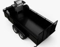 Generisch Utility Car Trailer 2-Achser 2016 3D-Modell Draufsicht
