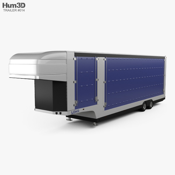LOHR Confidential Car Transporter Semi Trailer 2015 3D model