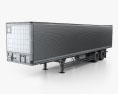 Fruehauf FVA241C Dry Van セミトレーラー 2017 3Dモデル wire render