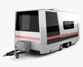 3D model of GAZ Gazelle Next Ambulance Trailer 2017