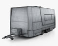 GAZ Gazelle Next 救急車 Trailer 2017 3Dモデル wire render