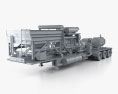 Fracturing Unit Semirreboque 2018 Modelo 3d argila render