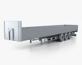 Schwarzmueller Platform Semi-remorque 3 essieux 2016 Modèle 3d clay render
