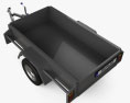 Generic Box 1-axle Car Trailer 2024 3d model top view