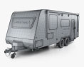 Jayco Journey Caravan Car Trailer 2024 3d model wire render
