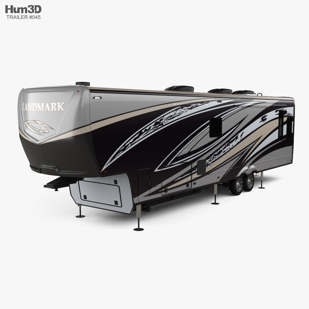 Landmark 365 Caravan Car Trailer 2021 3D model