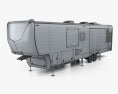 Landmark 365 Caravan Car Trailer 2024 3d model wire render