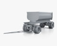 Peterbilt Dumper Draw Bar Trailer 2022 Modelo 3d argila render