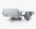 ATV 的汽车拖车 3D模型