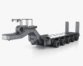 M1000 Heavy Equipment Transport Semirreboque 2013 Modelo 3d wire render