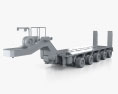 M1000 Heavy Equipment Transport Semi Trailer 2013 3d model clay render