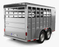 Generic Horse Car Trailer 2024 3D-Modell Rückansicht