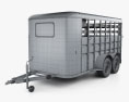Generic Horse Car Trailer 2024 3D модель wire render