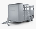 Generic Horse Car Trailer 2024 3D-Modell clay render