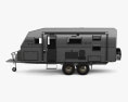 Lotus Caravans Off Grid Car Trailer 2023 3d model side view
