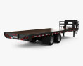 Kauffman Deluxe Gooseneck  30ft Tandem Flatbed Trailer 2024 3Dモデル 後ろ姿