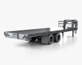 Kauffman Deluxe Gooseneck  30ft Tandem Flatbed Trailer 2024 3D 모델 