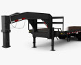 Kauffman Deluxe Gooseneck  30ft Tandem Flatbed Trailer 2024 3D модель