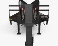 Kauffman Deluxe Gooseneck  30ft Tandem Flatbed Trailer 2024 3D-Modell Vorderansicht