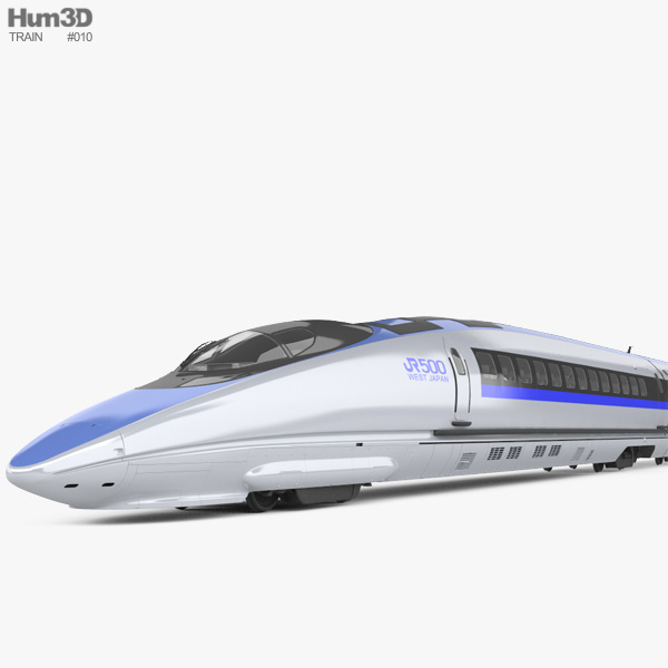 500 Series Shinkansen High-speed Train 3D model