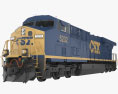 CSX ES40DC локомотив 3D модель