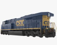 CSX ES40DC 기관차 3D 모델 