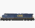 CSX ES40DC Locomotive 3d model