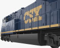 CSX ES40DC 機関車 3Dモデル