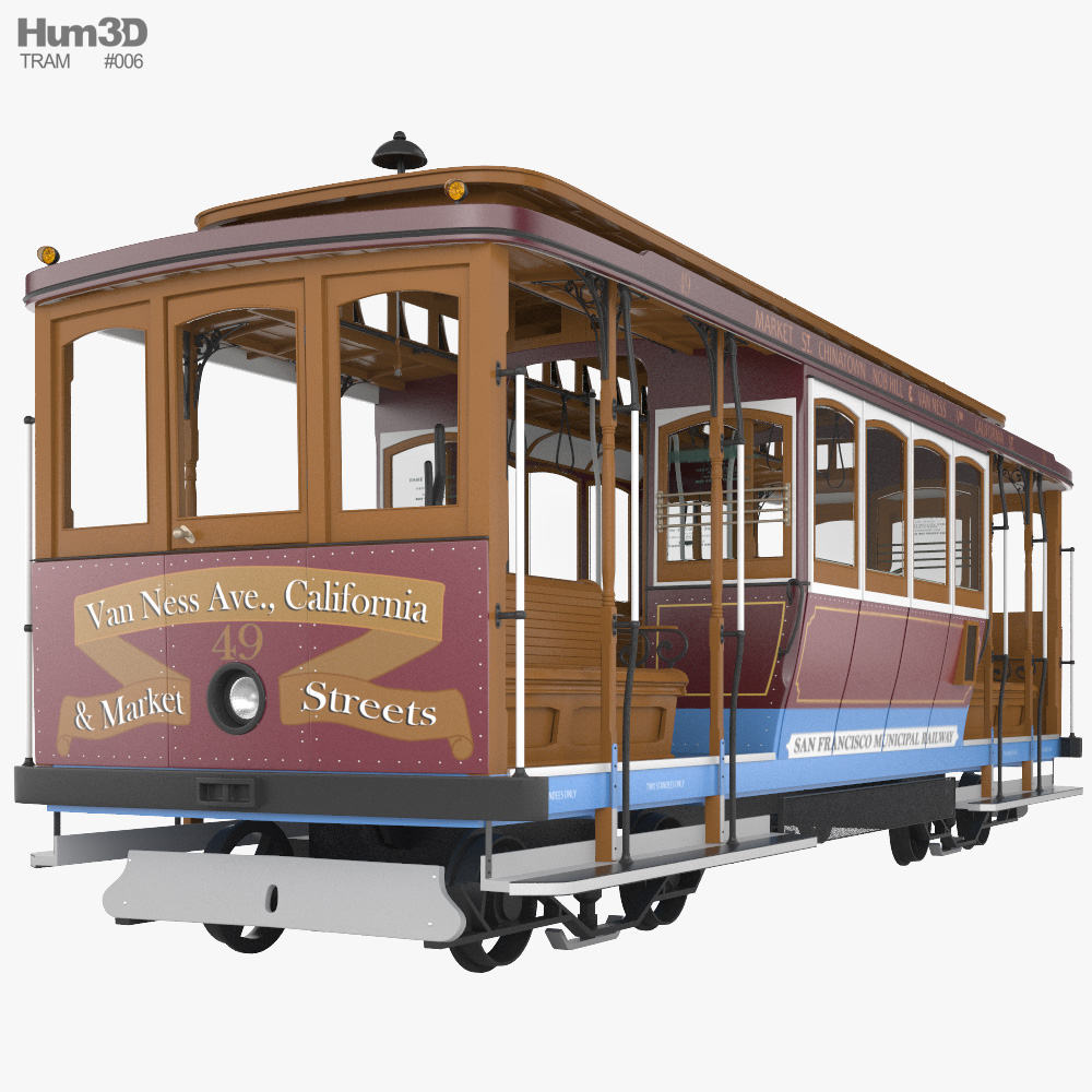 San Francisco Cable Car 3D модель